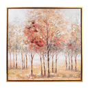 Melrose Framed Tree Landscape Wall Canvas 24"SQ, Wood