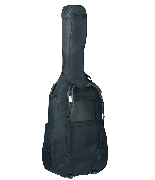 GEWA PURE Classic BS25 3/4 Double Bass Gig Bag w/ 25mm Padding, Wheels - Black