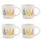 Melrose Ceramic Pine Tree Print Mug (Set of 4)