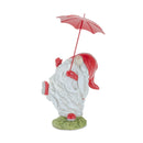 Melrose Whimsical Dancing Garden Gnome Figurine with Umbrella (Set of 4)