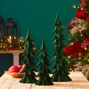 Melrose Velvet Pine Tree (Set of 3)