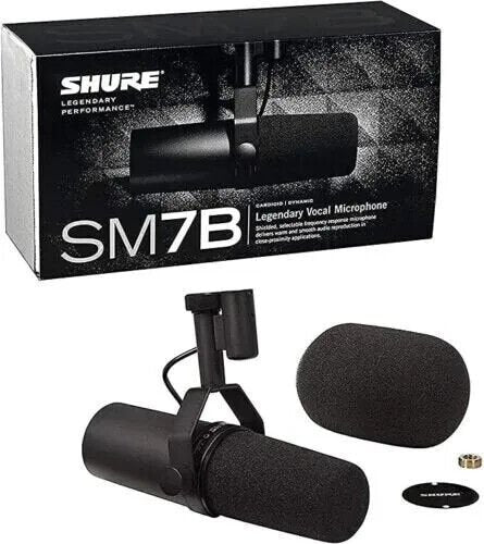 Shure SM7B Vocal Microphone Large Diaphragm Cardioid Dynamic Mic - New Open Box