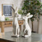 Melrose Natural Stone Sitting Rabbit Statue (Set of 2)