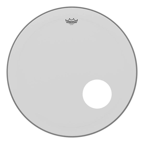 Remo P3-1120-C1-OH Powerstroke 3 Coated 20" Bass Drumhead 5.25" Offset Hole