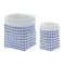Melrose Gingham Sack Design Stone Planter Set of 2 Planter