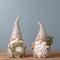 Melrose Pine Tree Trunk Gnome with Wreath Accent (Set of 2)