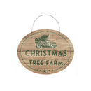 Melrose Christmas Tree Farm Sign with Rustic Wood Design 10"L