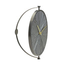 Melrose 18” Modern Wood & Iron Wall Clock, Modern, Battery Operated, Analog