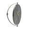 Melrose 18” Modern Wood & Iron Wall Clock, Modern, Battery Operated, Analog