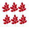 Melrose Red Flocked Magnolia Leaf Spray (Set of 6)