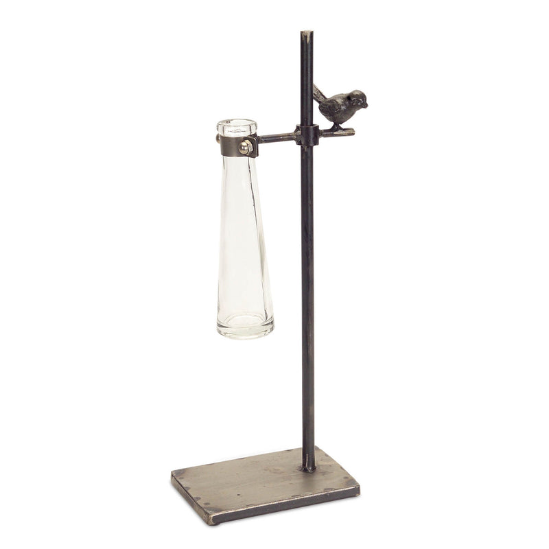 Melrose Hanging Bud Vase with Metal Stand (Set of 2)