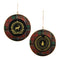 Melrose Metal Deer and Pine Tree Disc Ornament (Set of 6)