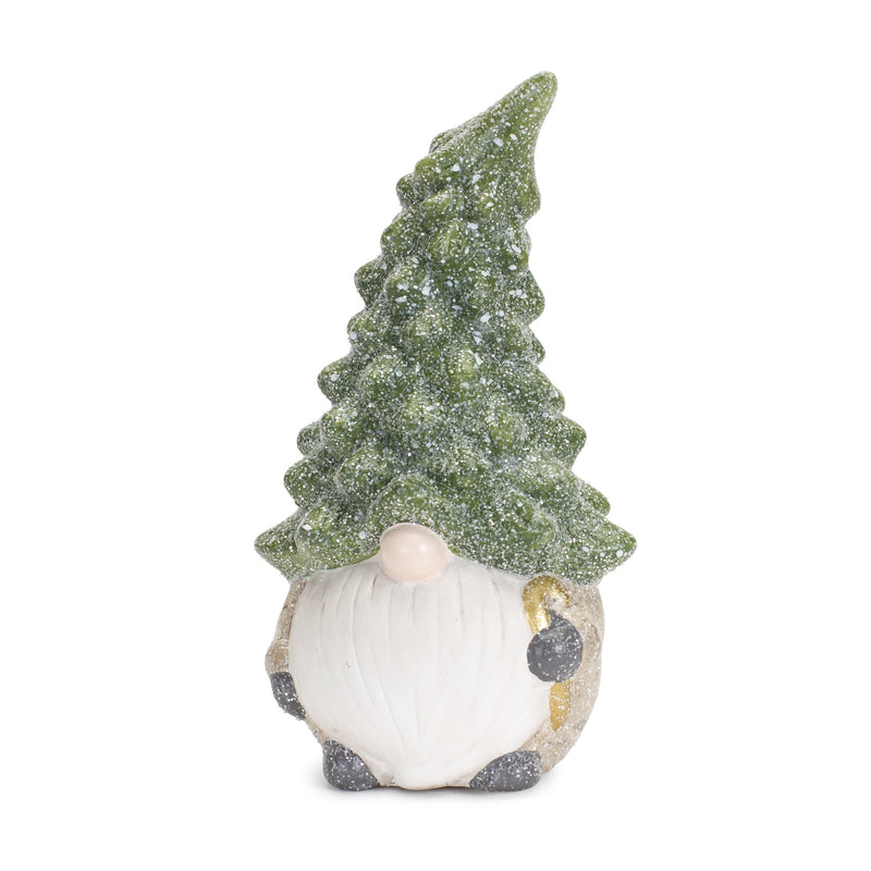 Melrose Terra Cotta Gnome Figurine with Pine Tree Hat (Set of 2)