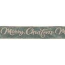 Melrose Glittered Merry Christmas Wired Ribbon 4" x 5 Yds.