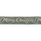 Melrose Glittered Merry Christmas Wired Ribbon 4" x 5 Yds.