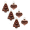 Melrose Textured Glass Tree and Onion Ornament (Set of 6)