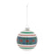 Melrose Stripe Patterened Glass Ball Ornament (Set of 6)