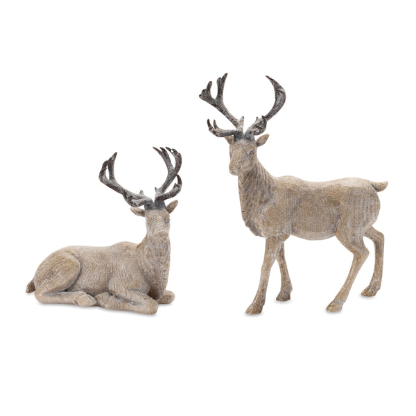 Melrose Winter Deer Figurine (Set of 2)