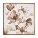 Melrose Wood Floral Block Plaque Wall Decor, Wood, Plastic