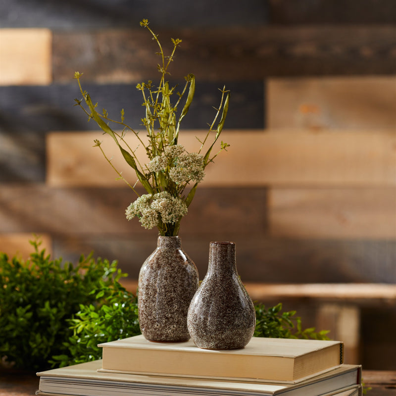 Melrose Speckled Ceramic Bottle Vase (Set of 4)