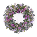 Melrose Mixed Daisy Floral and Thistle Wreath 22"D