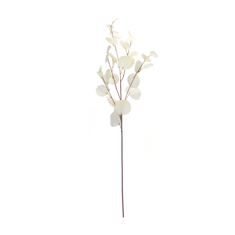 Melrose Ivory Silver Dollar Eucalyptus Leaf Spray (Set of 6)