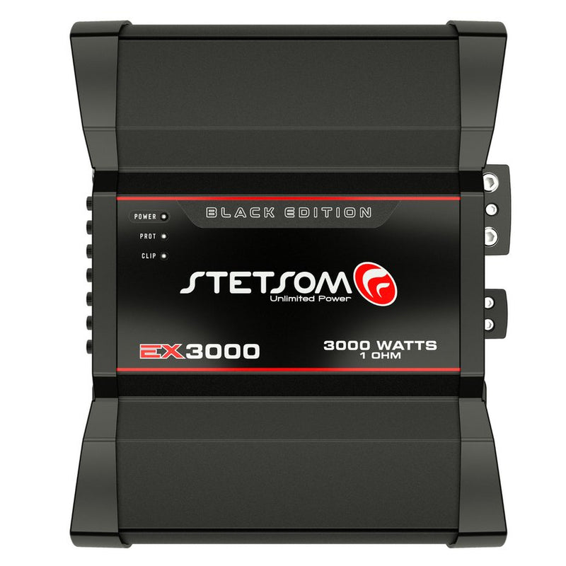 STETSOM EX3000EQ 3600 Watt RMS 1 Ohm Mono Digital Full Range Amplifier - Black Edition