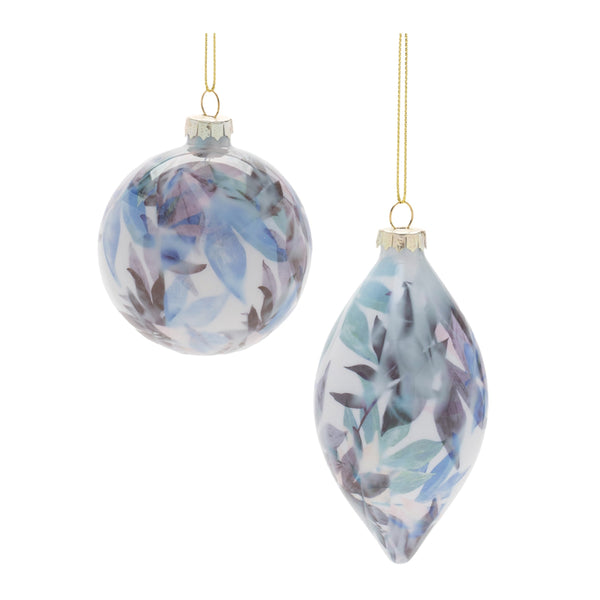 Melrose Artful Glass Ornaments – Set of 12