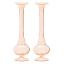 Melrose Pink Glass Stem Vase (Set of 2)