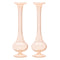 Melrose Pink Glass Stem Vase (Set of 2)