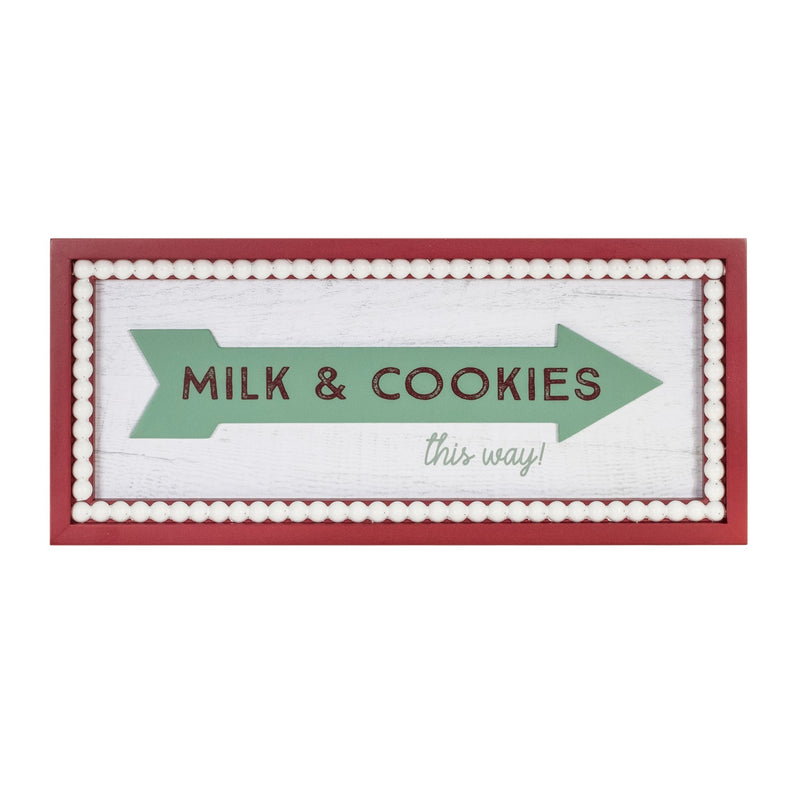 Melrose Framed Milk and Cookies Wall Sign 19.5"L
