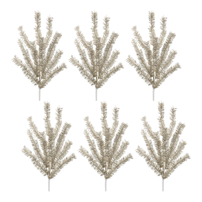 Melrose Glittered Pine Spray (Set of 6)