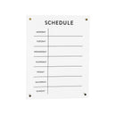 Melrose Acrylic Dry Erase Weekly Calender 19"H Wall Decor, Modern, Acrylic