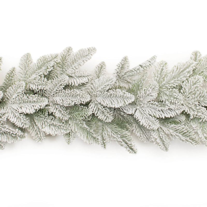 Melrose Flocked Pine Garland 6'L
