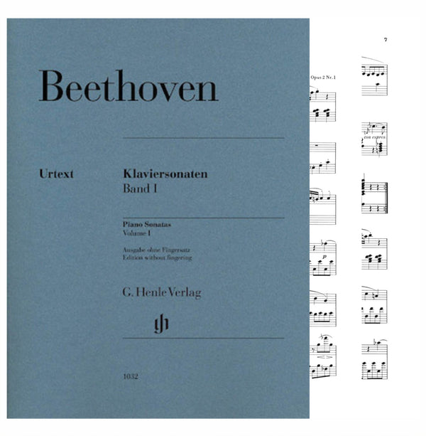 Beethoven Piano Solo Sonatas Vol. I Henle Urtext Edition without Fingering