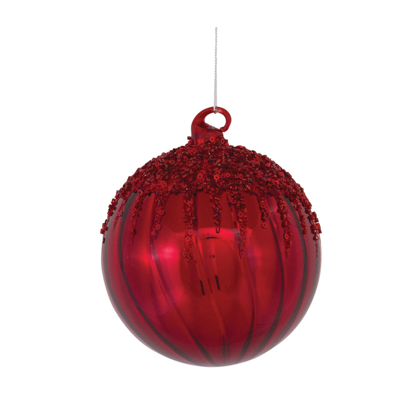 Melrose Sequined Glass Ornament (Set of 4)
