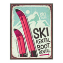 Melrose Framed Ski Lodge Wall Sign 15.5"H