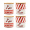 Melrose Ceramic Peppermint Candy Canister (Set of 4)