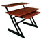 Quik-Lok Z-250 BK/CY 3-Shelf Computer Studio Desk Workstation Cherry QuikLok