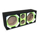 DEEJAY LED 8" Dual Woofer & Tweeter Empty Chuchera Speaker Enclosure – Green