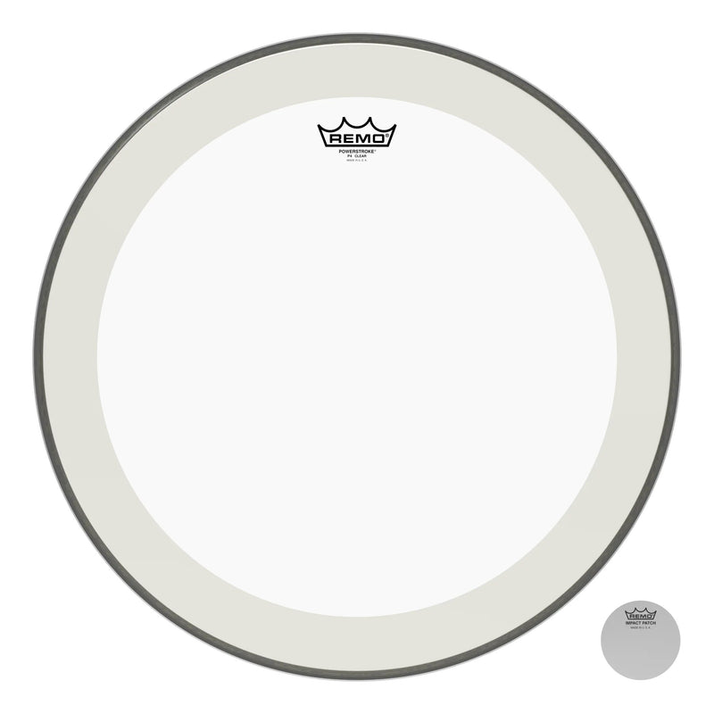 Remo Powerstroke P4 Clear 20" Bass Drumhead, P4-1320-C2