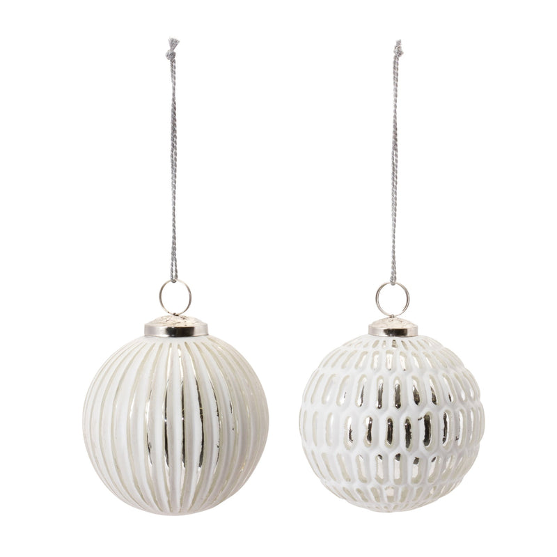 Frosted Glass Ball Ornament (Set of 6)