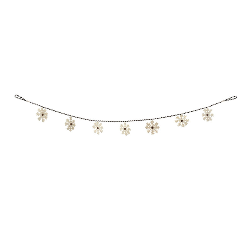 Melrose Fabric Snowflake Garland (Set of 2)