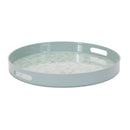 Melrose Round Mushroom and Floral Print Tray 13.5"D