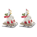 Melrose Sledding Holiday Goose Figurine (Set of 4)