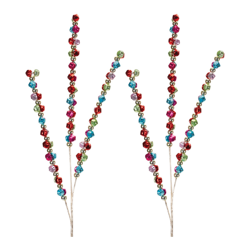 Melrose Metal Jingle Bell Spray (Set of 2)