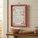 Melrose Framed Grandma's Sugar Cookie Recipe 16.5"H