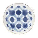 Melrose Coastal Tie-Dye Design Ceramic Plate (Set of 4)