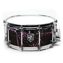 SJC Drums Navigator Snare Drum – 6.5"x14", Black with Pink Splatter