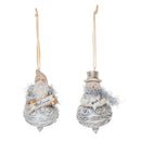 Melrose Ornate Santa and Snowman Finial Ornament (Set of 6)